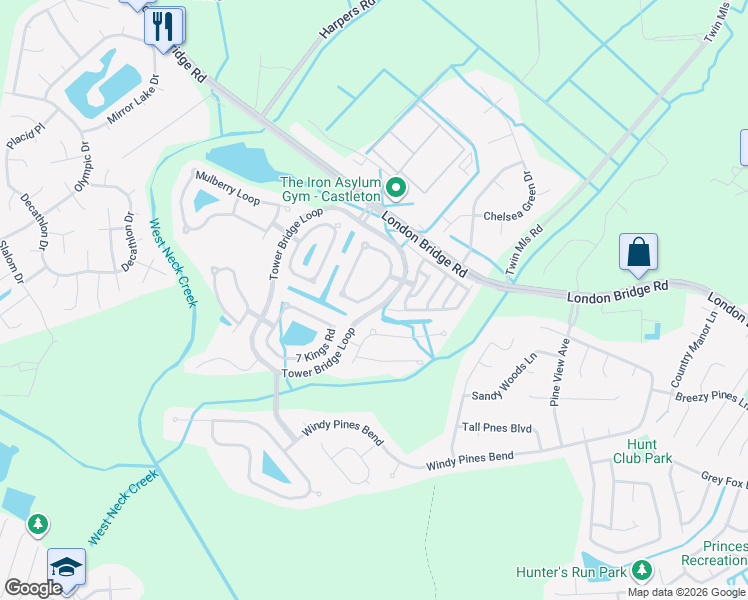 map of restaurants, bars, coffee shops, grocery stores, and more near 1816 Somersby Lane in Virginia Beach