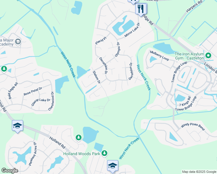 map of restaurants, bars, coffee shops, grocery stores, and more near 1912 Tupper Court in Virginia Beach