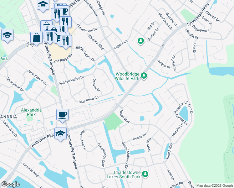 map of restaurants, bars, coffee shops, grocery stores, and more near 5205 Blue Knob Court in Virginia Beach