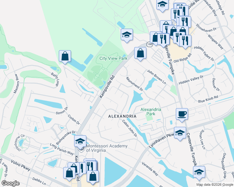 map of restaurants, bars, coffee shops, grocery stores, and more near 5617 Wilson Creek Road in Virginia Beach
