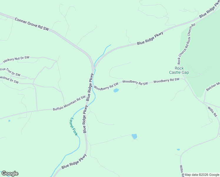 map of restaurants, bars, coffee shops, grocery stores, and more near 120-144 Woodberry Road Southwest in Meadows of Dan