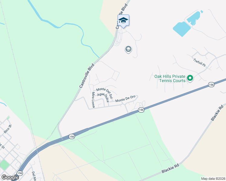 map of restaurants, bars, coffee shops, grocery stores, and more near 13725 Monte Bello in Castroville