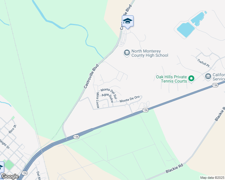 map of restaurants, bars, coffee shops, grocery stores, and more near 13627 Monte Del Sol in Castroville