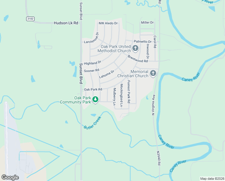 map of restaurants, bars, coffee shops, grocery stores, and more near 122 Mulberry Lane in Bartlesville