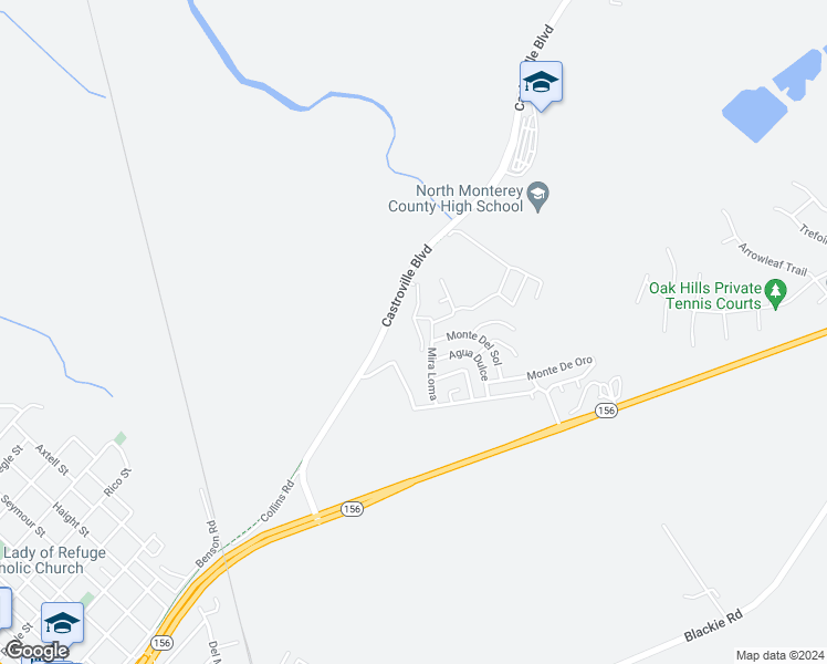 map of restaurants, bars, coffee shops, grocery stores, and more near 13375 Brisa Del Mar in Castroville