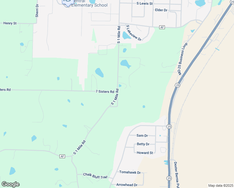 map of restaurants, bars, coffee shops, grocery stores, and more near 16973 7 Sisters Road in Dexter