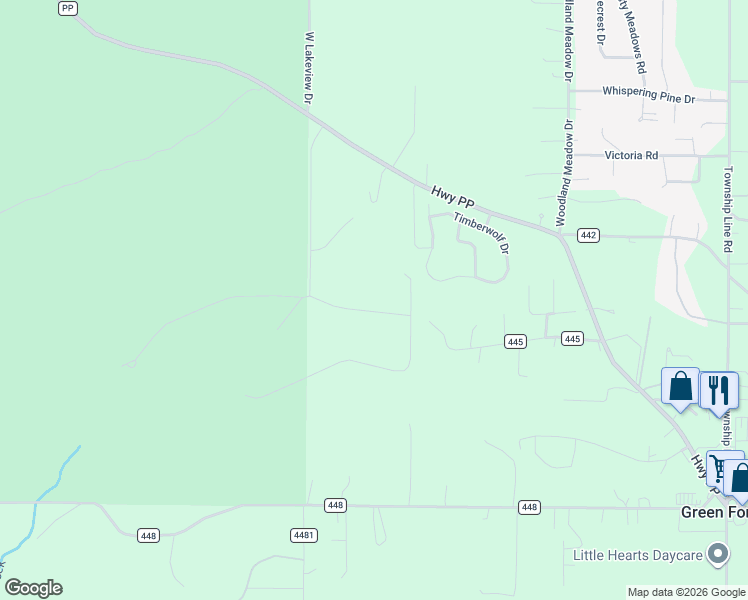 map of restaurants, bars, coffee shops, grocery stores, and more near 234 Timberway Drive in Poplar Bluff