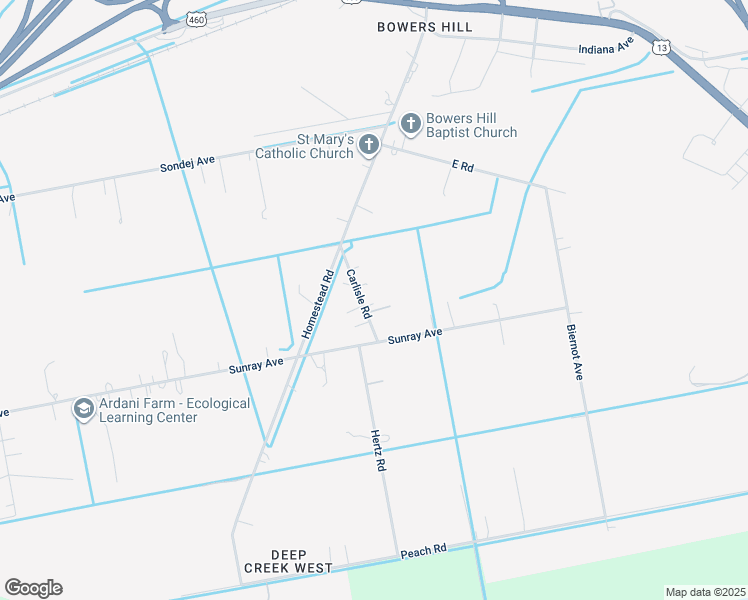 map of restaurants, bars, coffee shops, grocery stores, and more near 421 Carlisle Road in Chesapeake