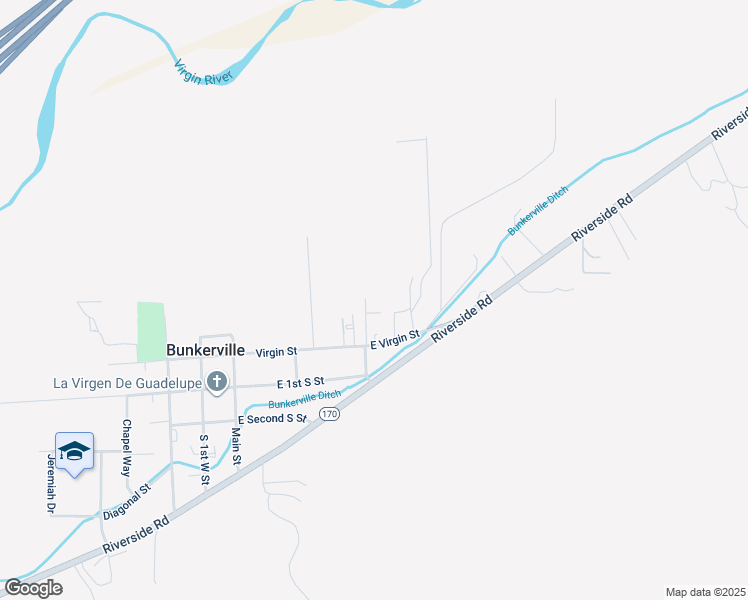 map of restaurants, bars, coffee shops, grocery stores, and more near 160 North Tobler Lane in Mesquite