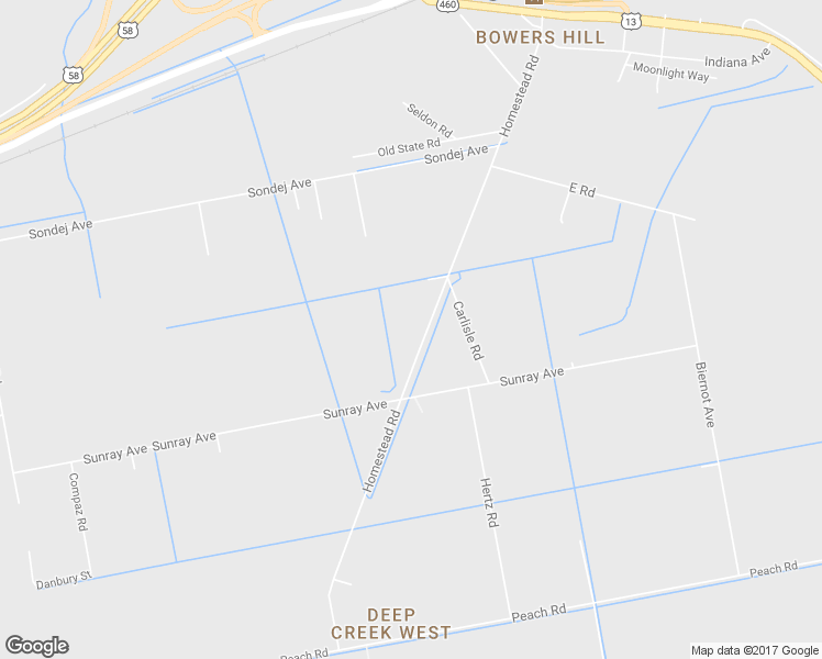map of restaurants, bars, coffee shops, grocery stores, and more near 425 Homestead Road in Chesapeake