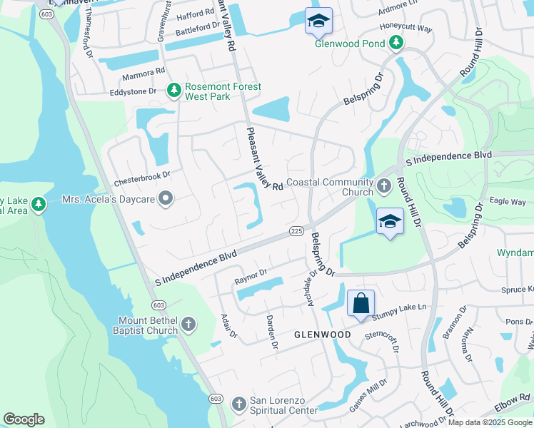 map of restaurants, bars, coffee shops, grocery stores, and more near 2101 Grouse Run Court in Virginia Beach