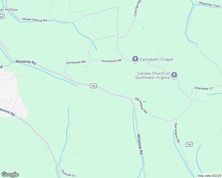 map of restaurants, bars, coffee shops, grocery stores, and more near 1729 Whitetop Road in Chilhowie