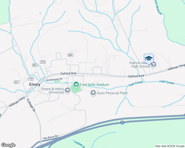 map of restaurants, bars, coffee shops, grocery stores, and more near 31101 Princeton Avenue in Glade Spring