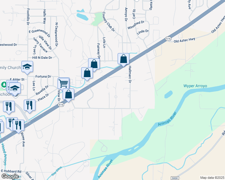 map of restaurants, bars, coffee shops, grocery stores, and more near 5031 Samantha Lane in Farmington