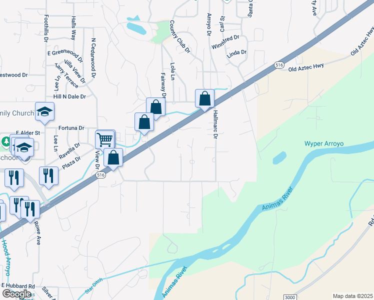 map of restaurants, bars, coffee shops, grocery stores, and more near 5031 Samantha Lane in Farmington