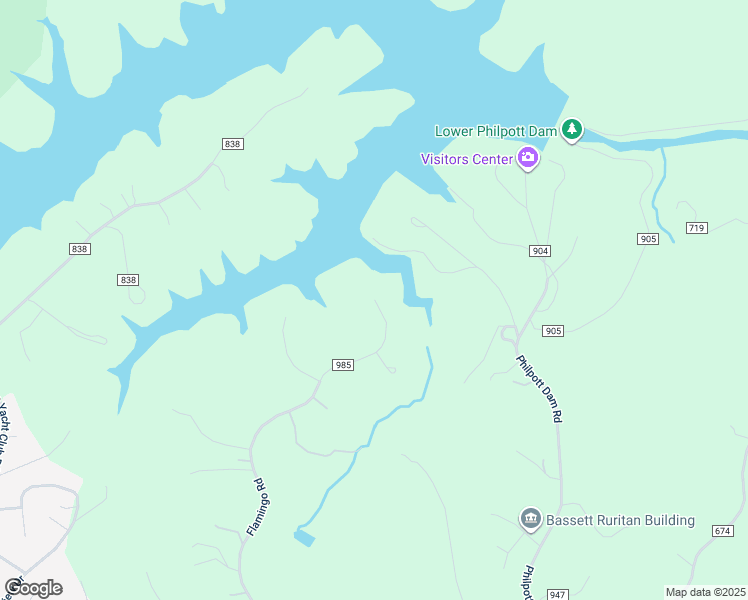 map of restaurants, bars, coffee shops, grocery stores, and more near 1090 Flamingo Road in Bassett
