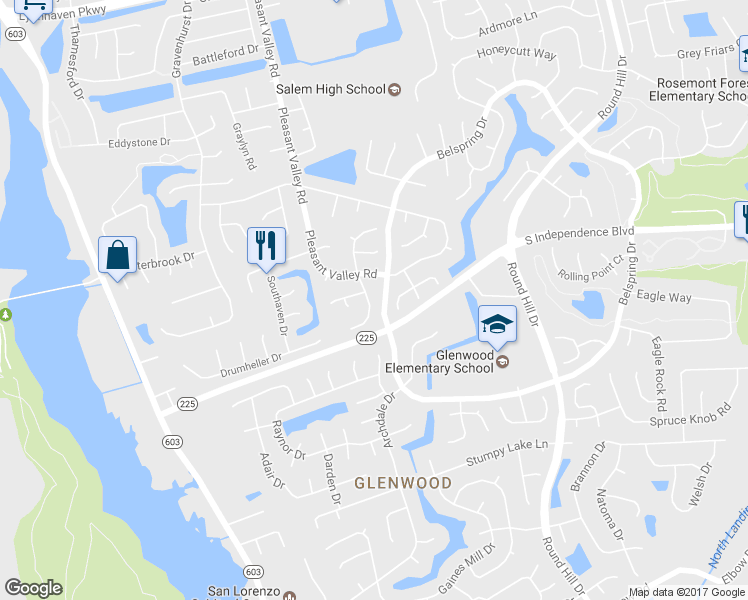 map of restaurants, bars, coffee shops, grocery stores, and more near 2121 Dove Ridge Dr in Virginia Beach