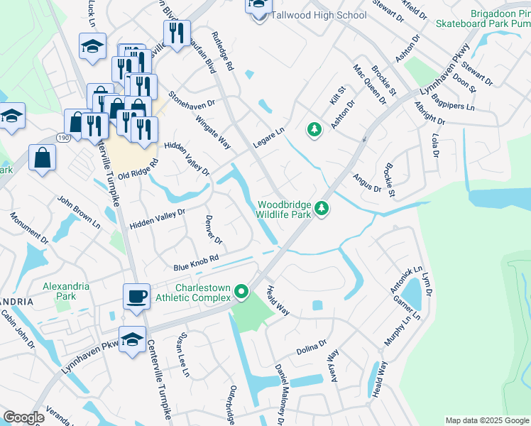 map of restaurants, bars, coffee shops, grocery stores, and more near 5309 Roves Court in Virginia Beach