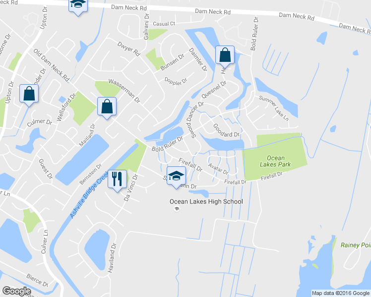 map of restaurants, bars, coffee shops, grocery stores, and more near 800 Cannonade Trail in Virginia Beach