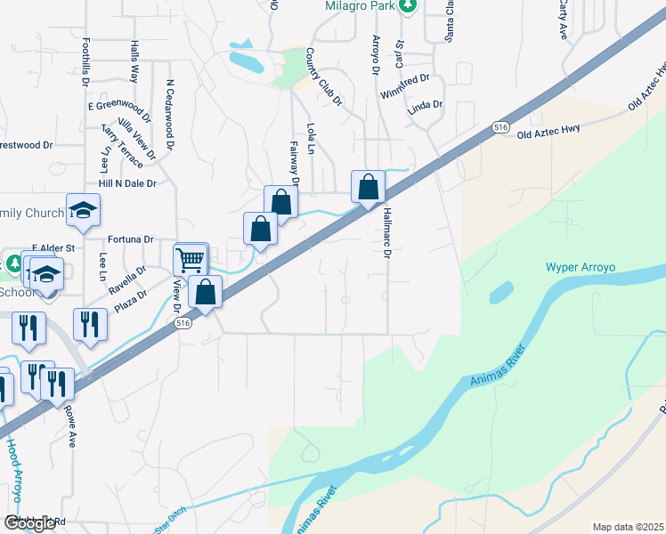 map of restaurants, bars, coffee shops, grocery stores, and more near 5031 Samantha Lane in Farmington