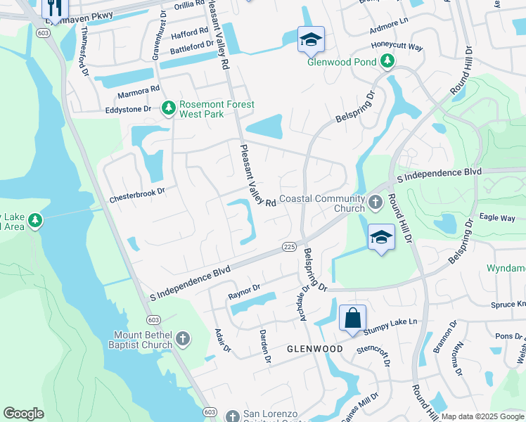 map of restaurants, bars, coffee shops, grocery stores, and more near 3969 Pleasant Valley Rd in Virginia Beach
