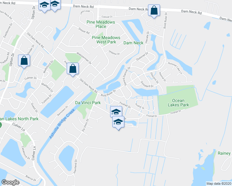 map of restaurants, bars, coffee shops, grocery stores, and more near 816 Cannonade Trail in Virginia Beach