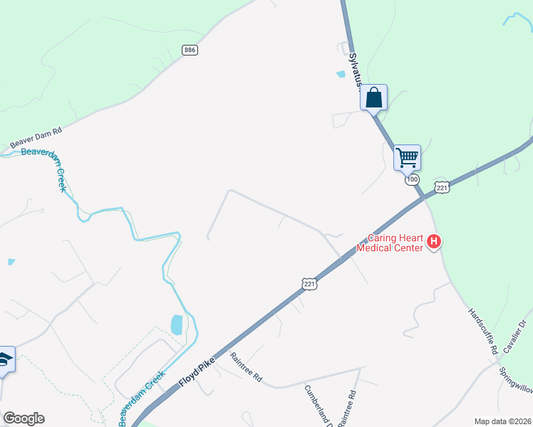 map of restaurants, bars, coffee shops, grocery stores, and more near 34 Advananced Technology Drive in Hillsville