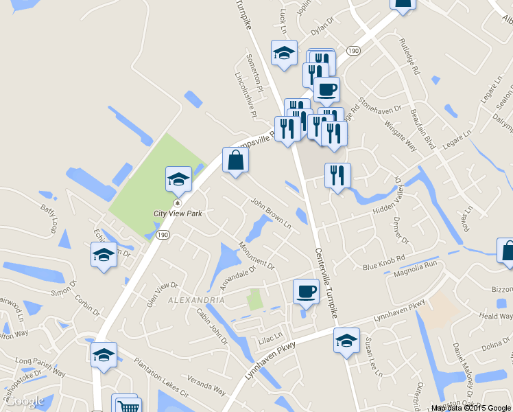 map of restaurants, bars, coffee shops, grocery stores, and more near 1856 Pittsburg Landing in Virginia Beach