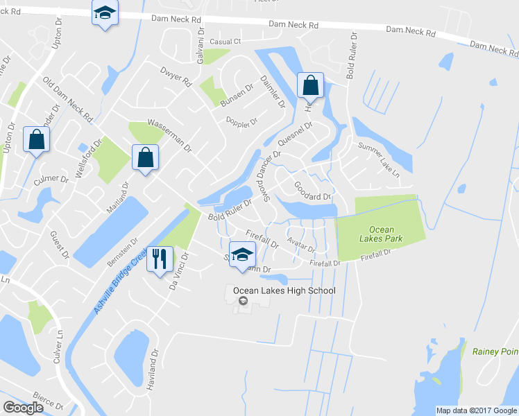 map of restaurants, bars, coffee shops, grocery stores, and more near 1789 Sword Dancer Drive in Virginia Beach