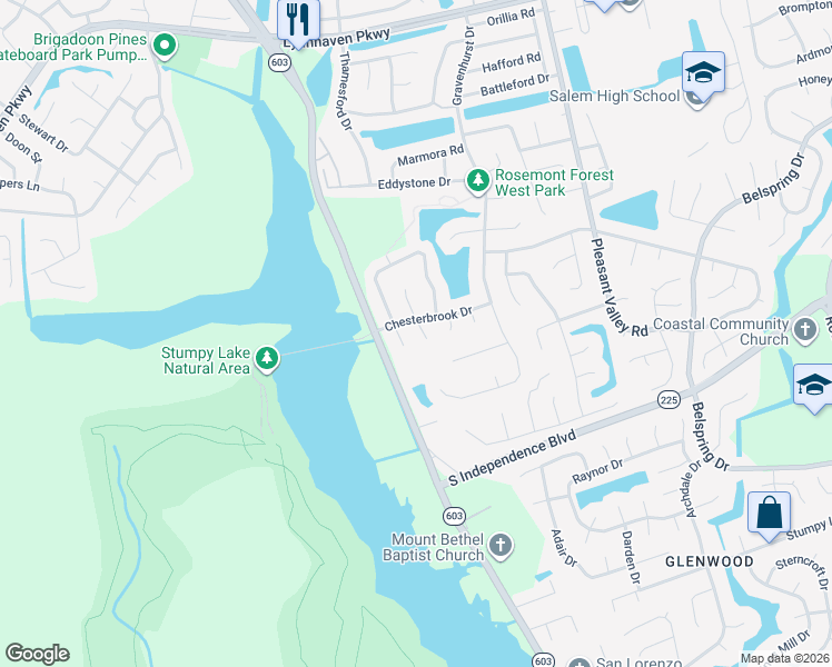map of restaurants, bars, coffee shops, grocery stores, and more near 2125 Clarion Court in Virginia Beach