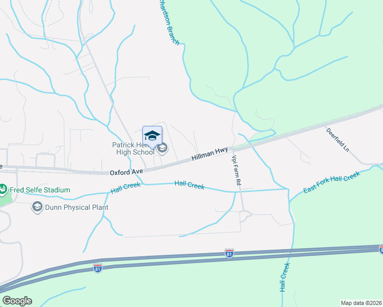 map of restaurants, bars, coffee shops, grocery stores, and more near 32023 Hillman Highway in Glade Spring