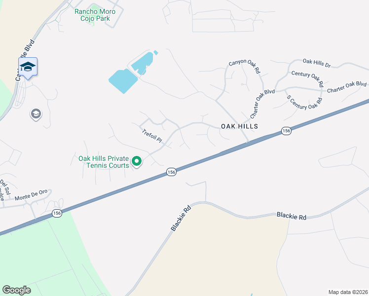 map of restaurants, bars, coffee shops, grocery stores, and more near 9815 Clover Trail in Salinas