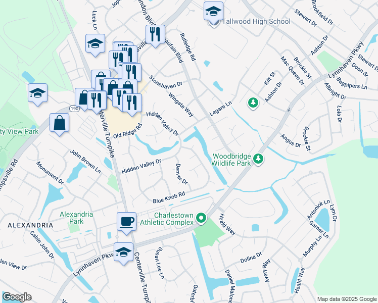 map of restaurants, bars, coffee shops, grocery stores, and more near 1800 Blue Knob Road in Virginia Beach