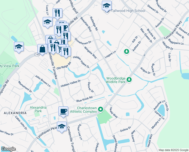 map of restaurants, bars, coffee shops, grocery stores, and more near 1800 Blue Knob Road in Virginia Beach