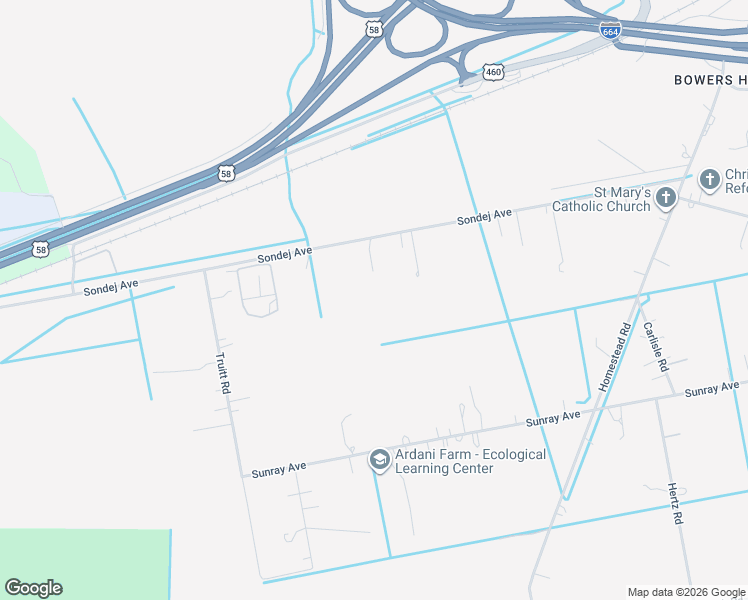 map of restaurants, bars, coffee shops, grocery stores, and more near 4745 Sondej Avenue in Chesapeake