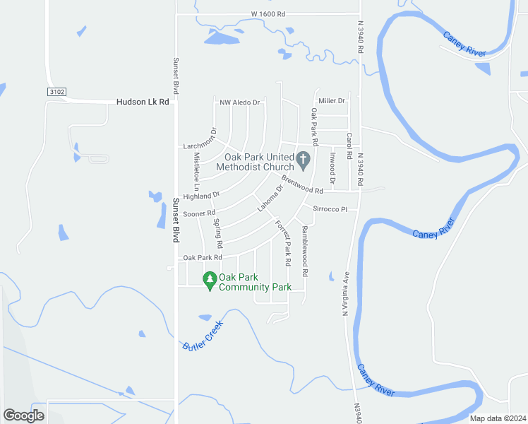 map of restaurants, bars, coffee shops, grocery stores, and more near 422 Lahoma Drive in Bartlesville