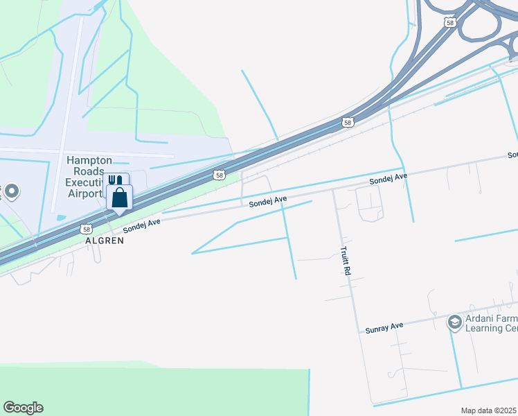 map of restaurants, bars, coffee shops, grocery stores, and more near 4939 Sondej Avenue in Chesapeake