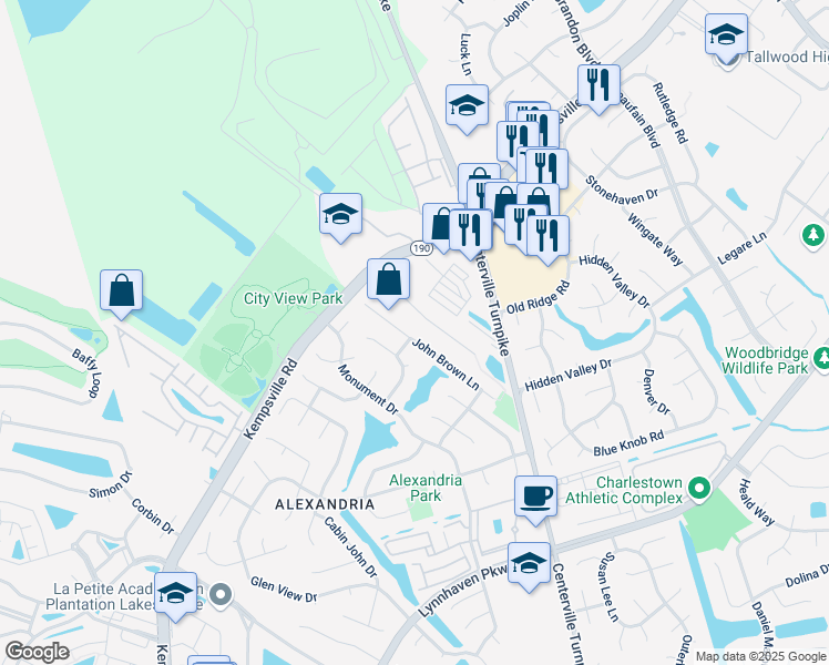 map of restaurants, bars, coffee shops, grocery stores, and more near 1857 Kempsville Crossing Lane in Virginia Beach