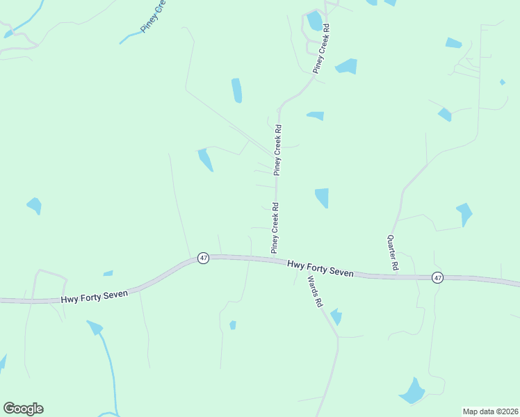 map of restaurants, bars, coffee shops, grocery stores, and more near 131 Piney Creek Road in South Hill