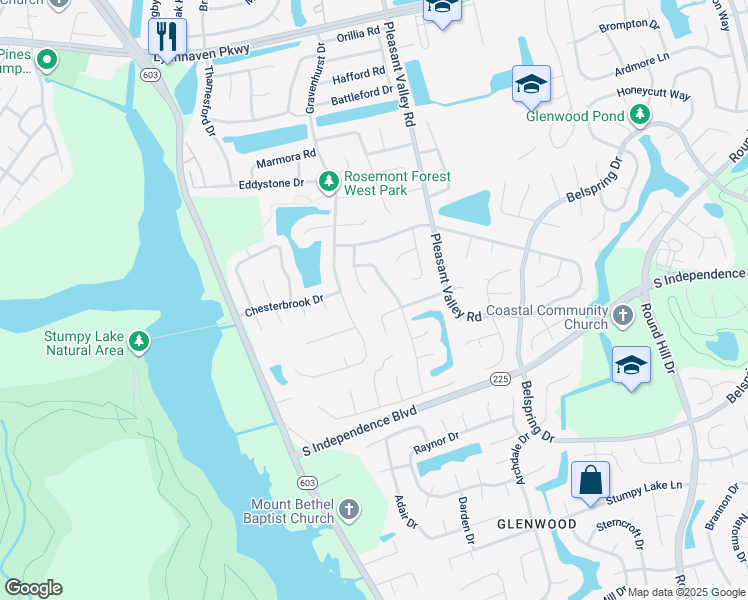 map of restaurants, bars, coffee shops, grocery stores, and more near 1952 Aborfield Court in Virginia Beach