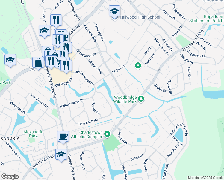 map of restaurants, bars, coffee shops, grocery stores, and more near 1804 Coker Court in Virginia Beach
