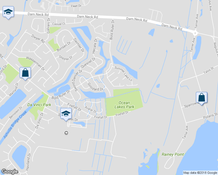 map of restaurants, bars, coffee shops, grocery stores, and more near 1752 Unicorn Drive in Virginia Beach