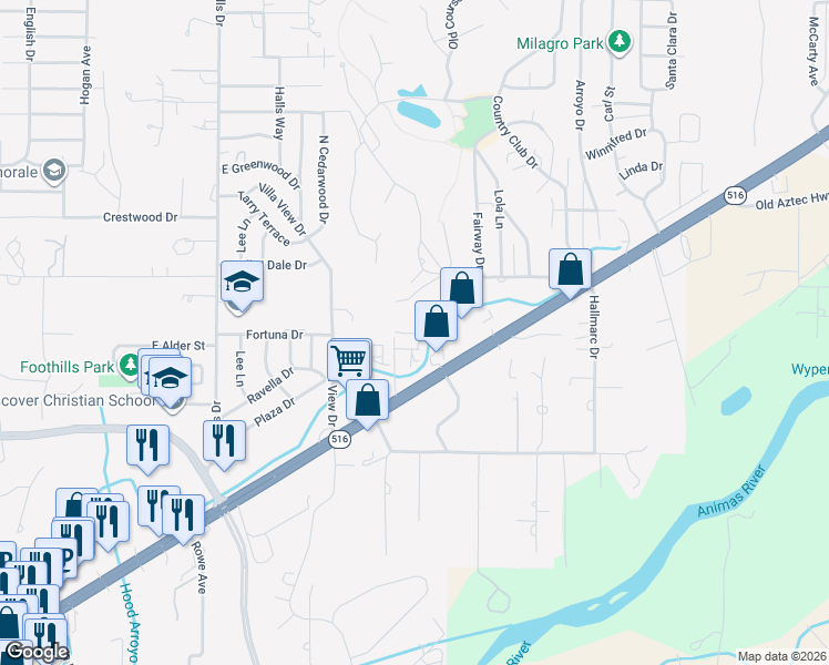 map of restaurants, bars, coffee shops, grocery stores, and more near 5202 Saint Andrews Drive in Farmington