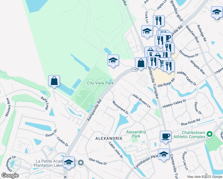 map of restaurants, bars, coffee shops, grocery stores, and more near 5512 Port Hudson Court in Virginia Beach