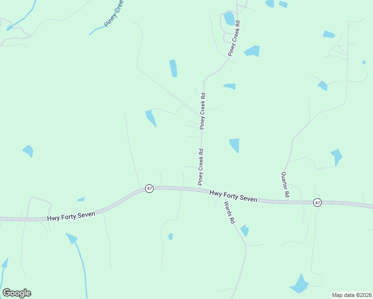 map of restaurants, bars, coffee shops, grocery stores, and more near 131-175 Piney Creek Road in South Hill