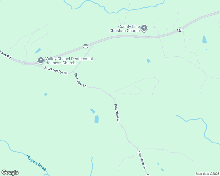 map of restaurants, bars, coffee shops, grocery stores, and more near 349 Pine View Lane in Axton