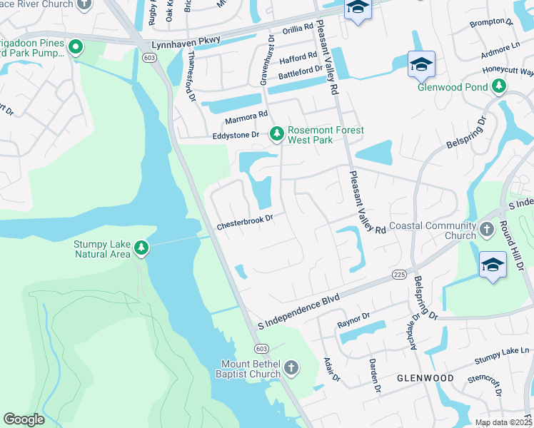 map of restaurants, bars, coffee shops, grocery stores, and more near 1416 Chesterbrook Drive in Virginia Beach