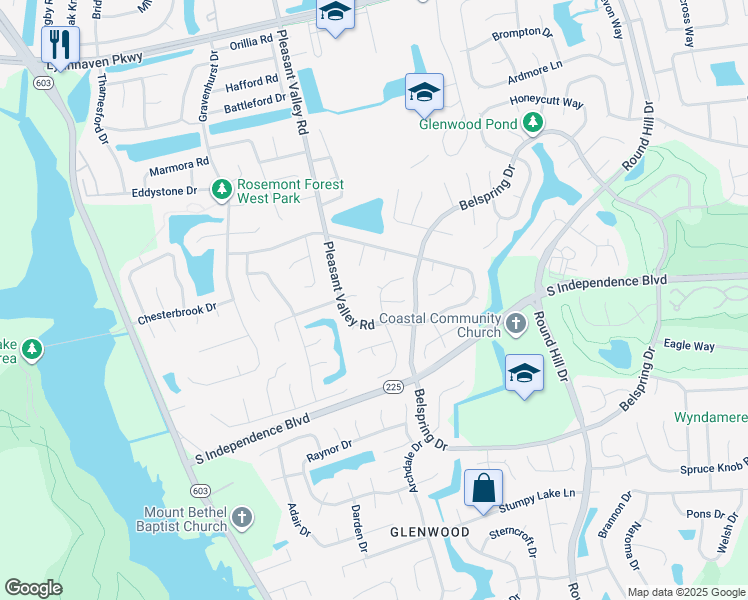 map of restaurants, bars, coffee shops, grocery stores, and more near 2056 Dove View Drive in Virginia Beach