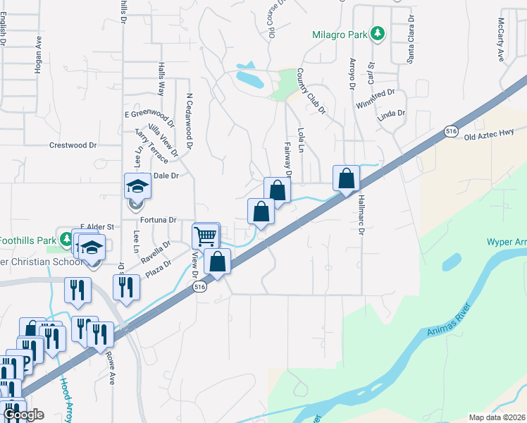 map of restaurants, bars, coffee shops, grocery stores, and more near 5218 Saint Andrews Drive in Farmington