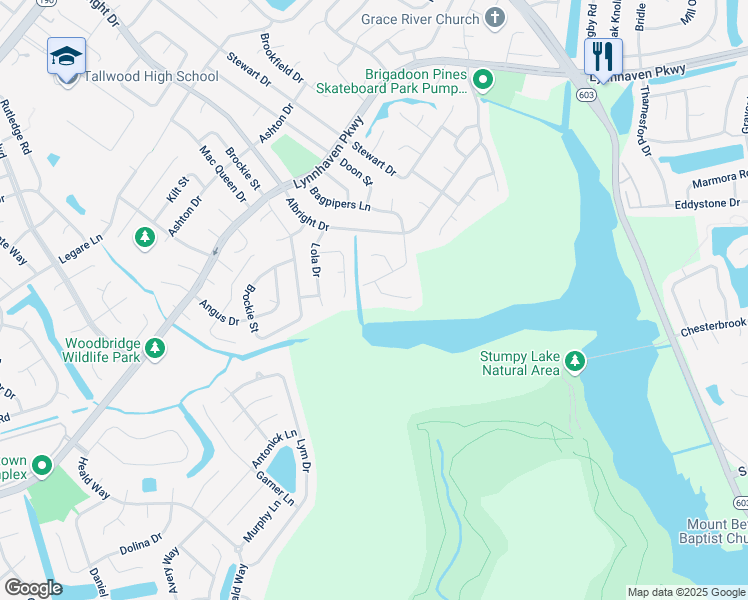 map of restaurants, bars, coffee shops, grocery stores, and more near 1705 Dancers Court in Virginia Beach
